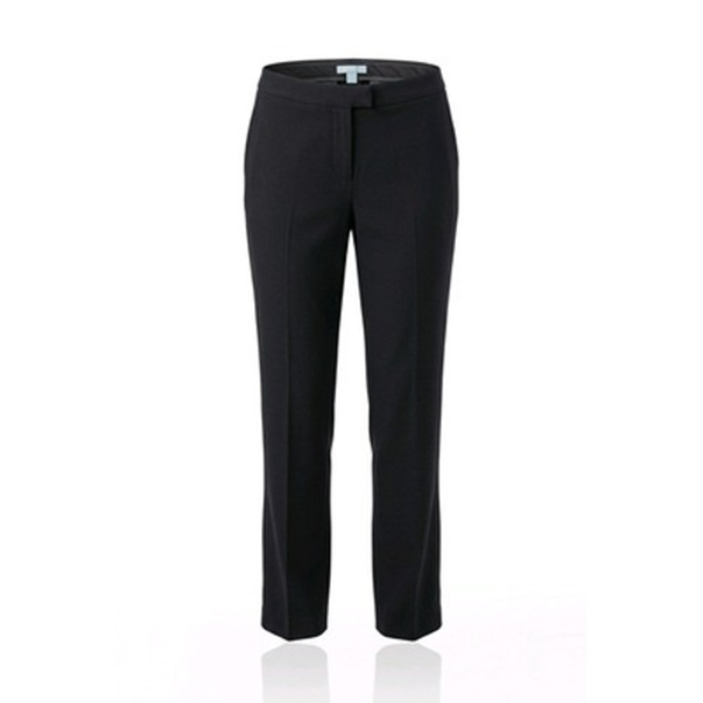 J McLaughlin Pants Womens 12 Black Ponte Pull On Straight Leg Work Office Career